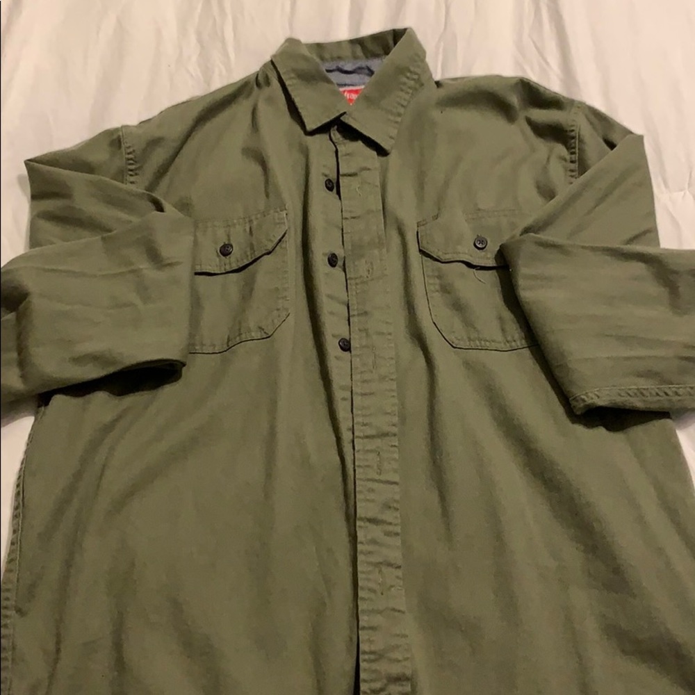 Olive Green Button Up